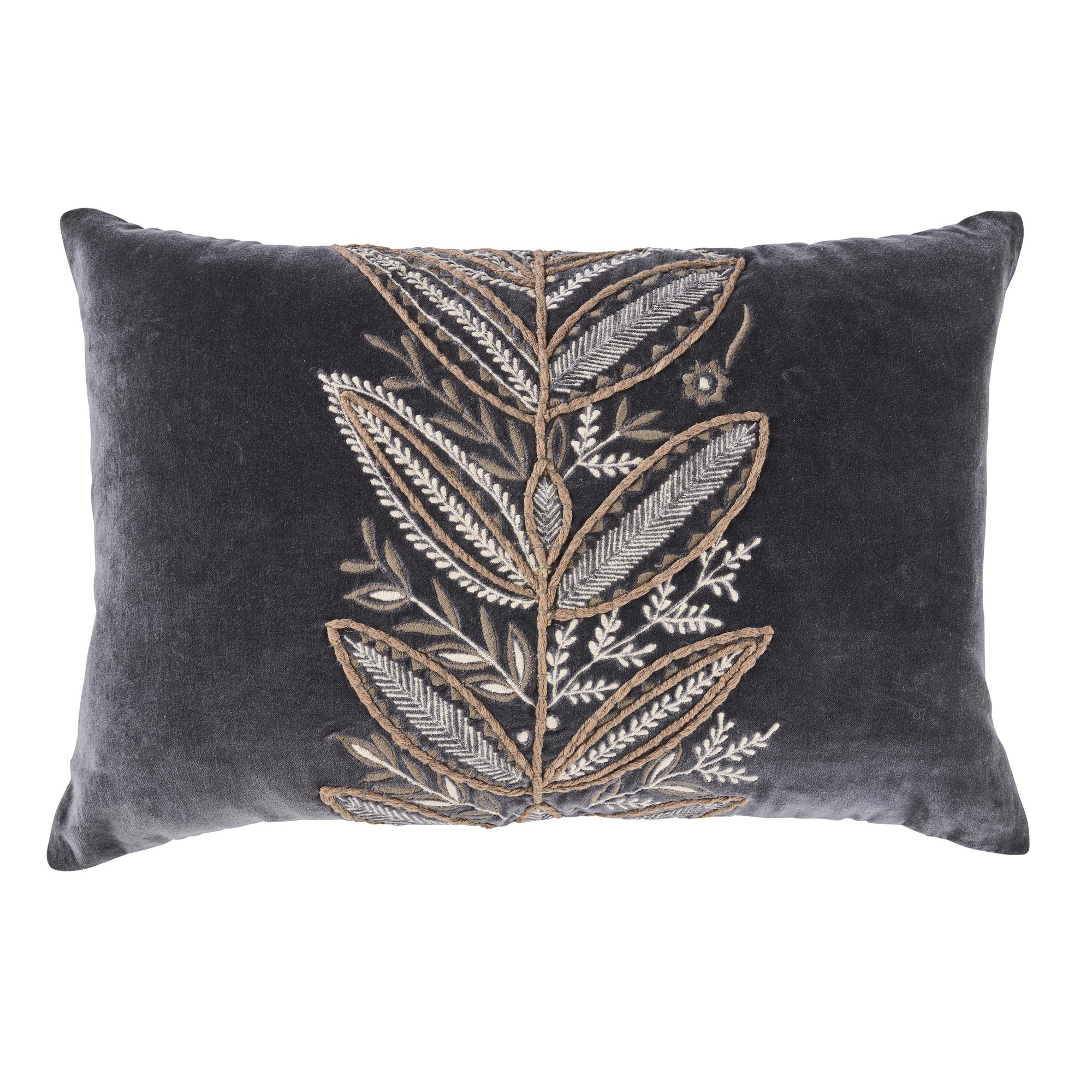 decorative embroidered pillow in modern interior